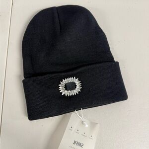 Black Beanie with Silver Embellishment